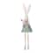 Glitzhome® 29.5" Easter Fabric Girl Bunny with Dangling Legs Figurine